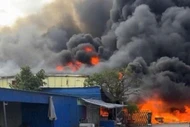Cháy lớn tại Công ty Oanh Vân ở Hải Phòng