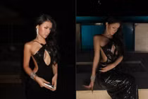 Xuân Ca diện váy cắt xẻ táo bạo, phong cách quý cô tiệc đêm đầy thu hút