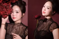 'Lên đồ' đi ăn cưới, Lê Phương Anh chiếm trọn spotlight với nhan sắc đằm thắm