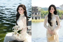 Hot girl Hải Phòng 'đốn tim' với bộ ảnh áo dài bên hồ Gươm