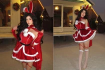 Màn hóa thân thành 'bà già Noel' táo bạo gây tranh cãi của hot girl xứ Trung