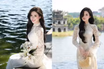 Hot girl Hải Phòng 'đốn tim' với bộ ảnh áo dài bên hồ Gươm