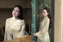 Hot girl Hà Thành Lê Phương Anh đằm thắm trong tà áo dài