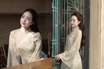 Hot girl Hà Thành Lê Phương Anh đằm thắm trong tà áo dài