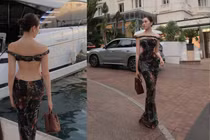 'MC chân dài' Thanh Thanh Huyền đốt cháy ánh nhìn trên bờ biển Địa Trung Hải