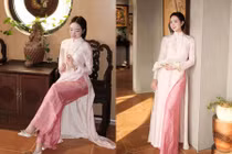 Hot girl Hà thành Lê Phương Anh dịu dàng nền nã trong tà áo dài