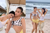Bộ đôi nữ beauty blogger đình đám đi biển với outfit cực cháy