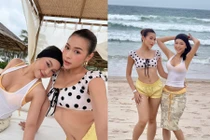 Bộ đôi nữ beauty blogger đình đám đi biển với outfit cực cháy