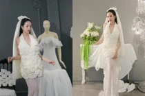 'Mẹ 4 con' Joyce Phạm hóa cô dâu kiều diễm trong váy cưới