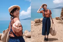 "Nàng thơ của Sơn Tùng" rạng rỡ bên biển xanh, nắng vàng