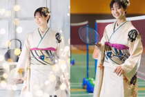 'Thiên thần cầu lông' Nhật Bản diện trang phục kimono đốn tim người hâm mộ