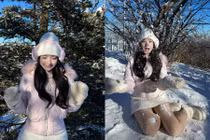 Quỳnh Trương hóa 'công chúa tuyết' giữa mùa đông Hàn Quốc