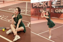 Hot girl Hà thành Lê Phương Anh khoe dáng hút mắt trên sân pickleball