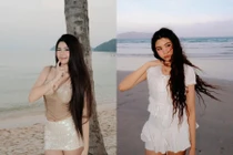 Con gái út MC Quyền Linh 'đốn tim' với loạt ảnh thả dáng trên biển