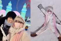 Cặp đôi đình đám Bình An - Phương Nga gây chú ý với ảnh ngắm tuyết đẹp như mơ