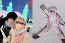 Cặp đôi đình đám Bình An - Phương Nga gây chú ý với ảnh ngắm tuyết đẹp như mơ