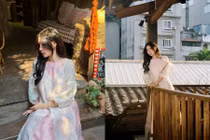 'Hot girl quân sự' gây thương nhớ với bộ ảnh áo dài cách tân ngọt ngào