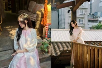 'Hot girl quân sự' gây thương nhớ với bộ ảnh áo dài cách tân ngọt ngào