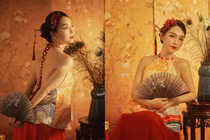 Nữ MC xứ Nghệ khoe trọn lưng trần trong bộ anh đón Tết Đoàn Viên