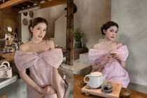 Hot girl Tăng Mỹ Hàn háo hức chờ Tết với bộ ảnh thưởng trà đoan trang