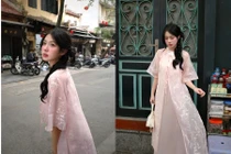 Danh tính gái xinh diện áo dài trên phố khiến người qua đường ngoái nhìn