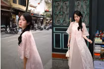 Danh tính gái xinh diện áo dài trên phố khiến người qua đường ngoái nhìn