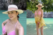 Chị gái Thiều Bảo Trâm khoe đường cong "mướt mắt" ở tuổi U40