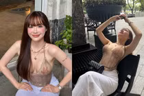 Hot girl xứ Nghệ diện corset hoa mỏng manh hút mọi ánh nhìn
