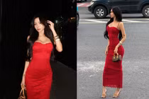 Tiktoker Quỳnh Như tự tin diện váy đỏ rực rỡ, thả dáng kiêu sa 