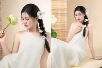 "Hot girl cô giáo" xứ Nghệ khoe vẻ đẹp yêu kiều với váy yếm