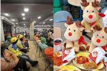 Tranh cãi hình ảnh shipper 'chôn chân' cả tiếng vì cơn sốt săn tuần lộc