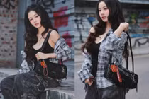 'Mẹ một con' Hàn Hằng khoe sắc vóc ‘mòn con mắt’ trong loạt ảnh xuống phố