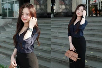 "Hot girl Hà thành" thả thính cực ngọt với giao diện quý cô công sở
