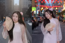 Jenny Huỳnh diện áo dài truyền thống 'chiếm trọn spotlight' trên phố Tây