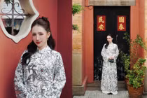 Joyce Phạm chào năm mới với bộ ảnh áo dài du xuân đậm chất cổ điển