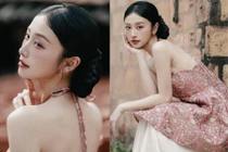 Jun Vũ diện yếm trần khoe vai thon cực phẩm trong bộ ảnh chào Tết