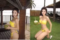 'Hot girl gen Z' chiêu đãi fan loạt ảnh bikini nóng bỏng