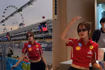 'Vợ quốc dân' Phương Ly lên đồ cực slay đi xem đua xe F1