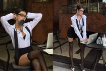 Danh tính cô thư ký chân dài khiến netizen nhìn không rời mắt