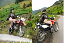 Cô gái diện đồ xuyên thấu chụp ảnh ở Hà Giang gây tranh cãi