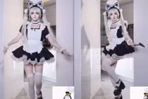 Hoá thân thành cô hầu gái, nữ coser nhảy 'vũ điệu cánh cụt' hút hồn fan