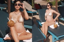 Chiêm ngưỡng bộ ảnh bikini bầu của Quán quân The New Mentor 2023