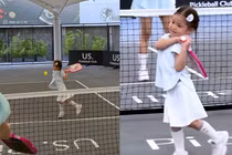 'Idol giới trẻ' Pam yêu ơi theo chân mẹ đổ bộ sân pickleball