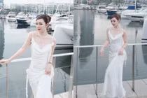 Quỳnh Kool khoe dáng kiều nữ trên bến du thuyền