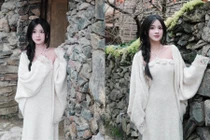 Hot girl gen Z gây thương nhớ khi check-in bên ngôi làng cổ tích Lô Lô Chải