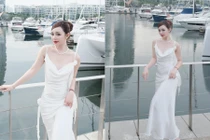 Quỳnh Kool khoe dáng kiều nữ trên bến du thuyền