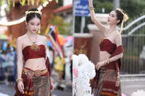 Danh tính cô gái xinh đẹp khiến dân mạng 'đứng hình' trong lễ hội ở Thái Lan