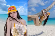 Danh tính mỹ nhân với bức ảnh ‘đu cây dừa’ viral mạng xã hội