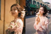 Ngắm 'nàng thơ du học sinh' Meichan ngọt ngào trong tà áo dài