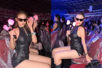 'Phú bà' Huyền Baby lên đồ cực chặt chém đi xem concert Blackpink